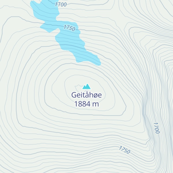 Map of Geitåhøe