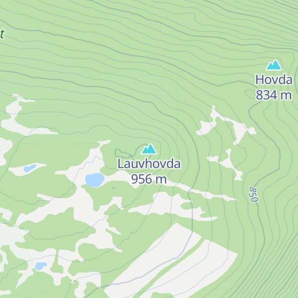 Map of Lauvhovda
