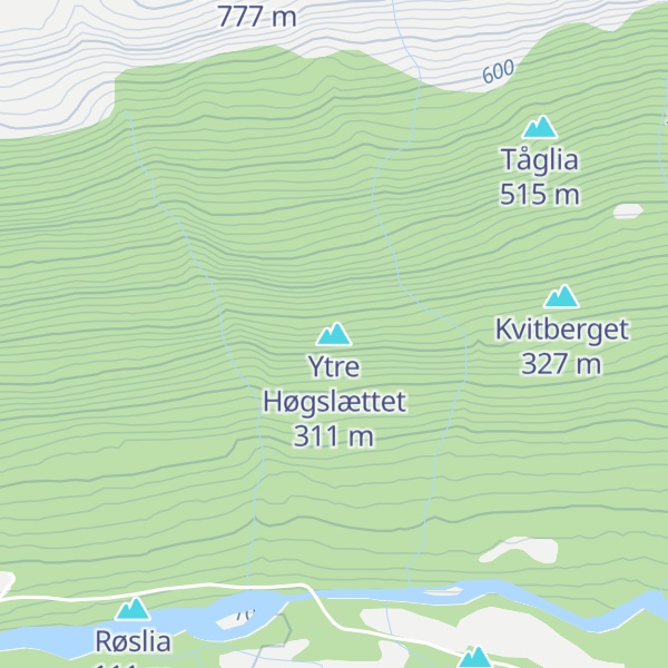 Map of Ytre Høgslættet