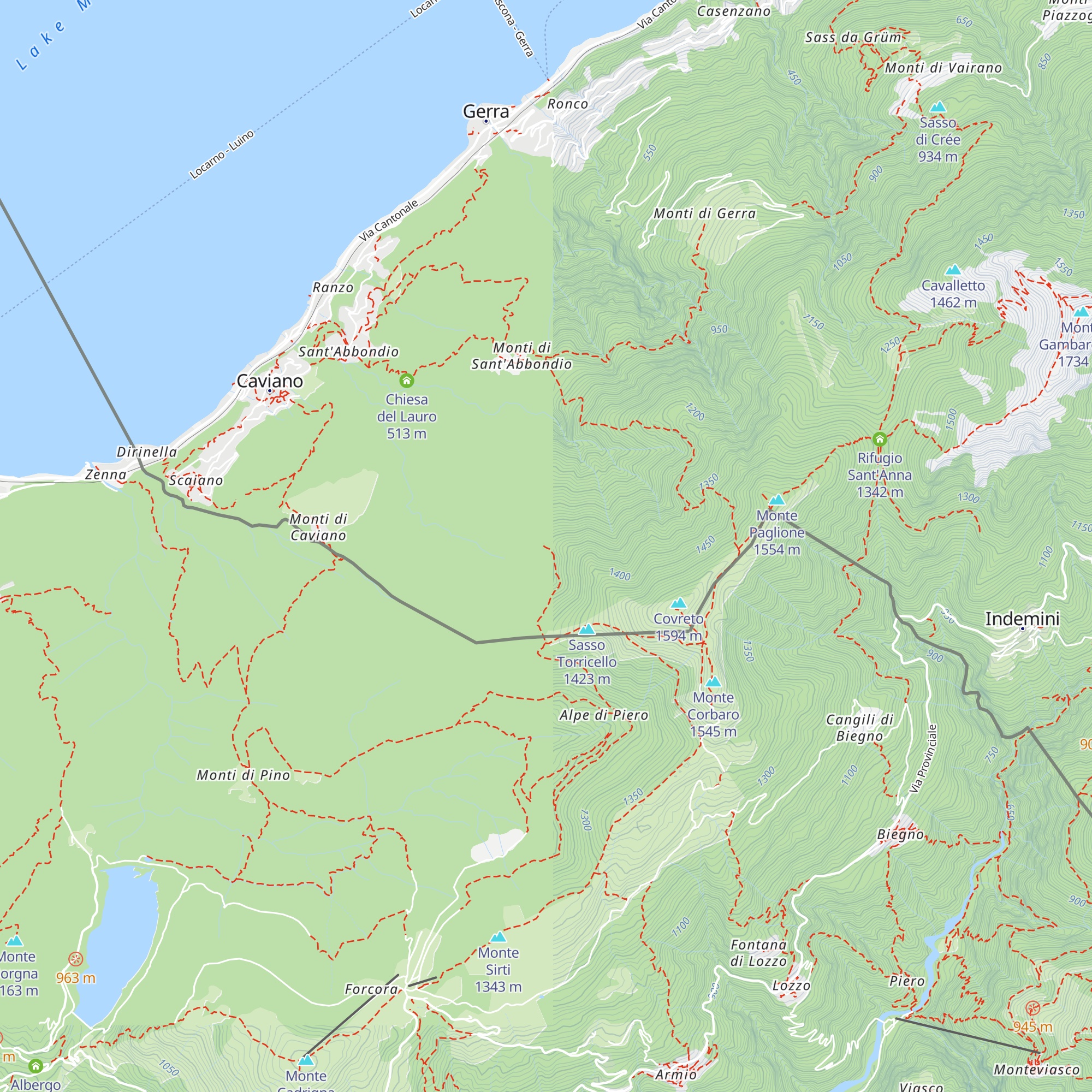 Rifugio Alpetto di Caviano map