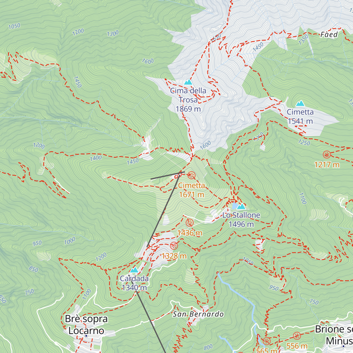 Capanna Ristorante Cimetta map