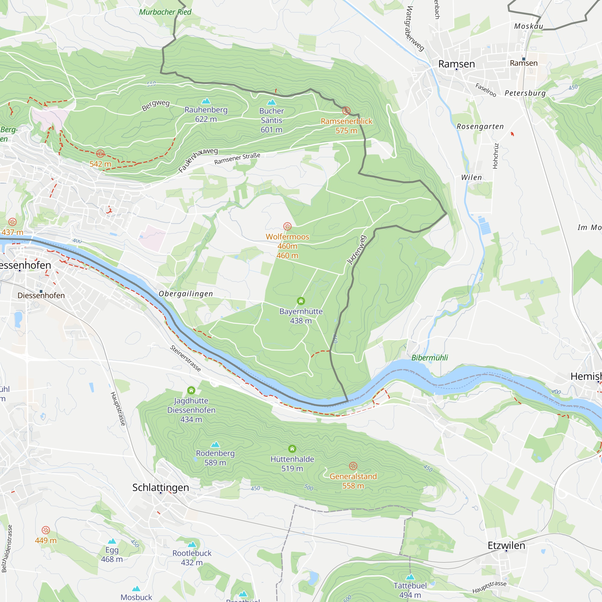 Bayernhütte map