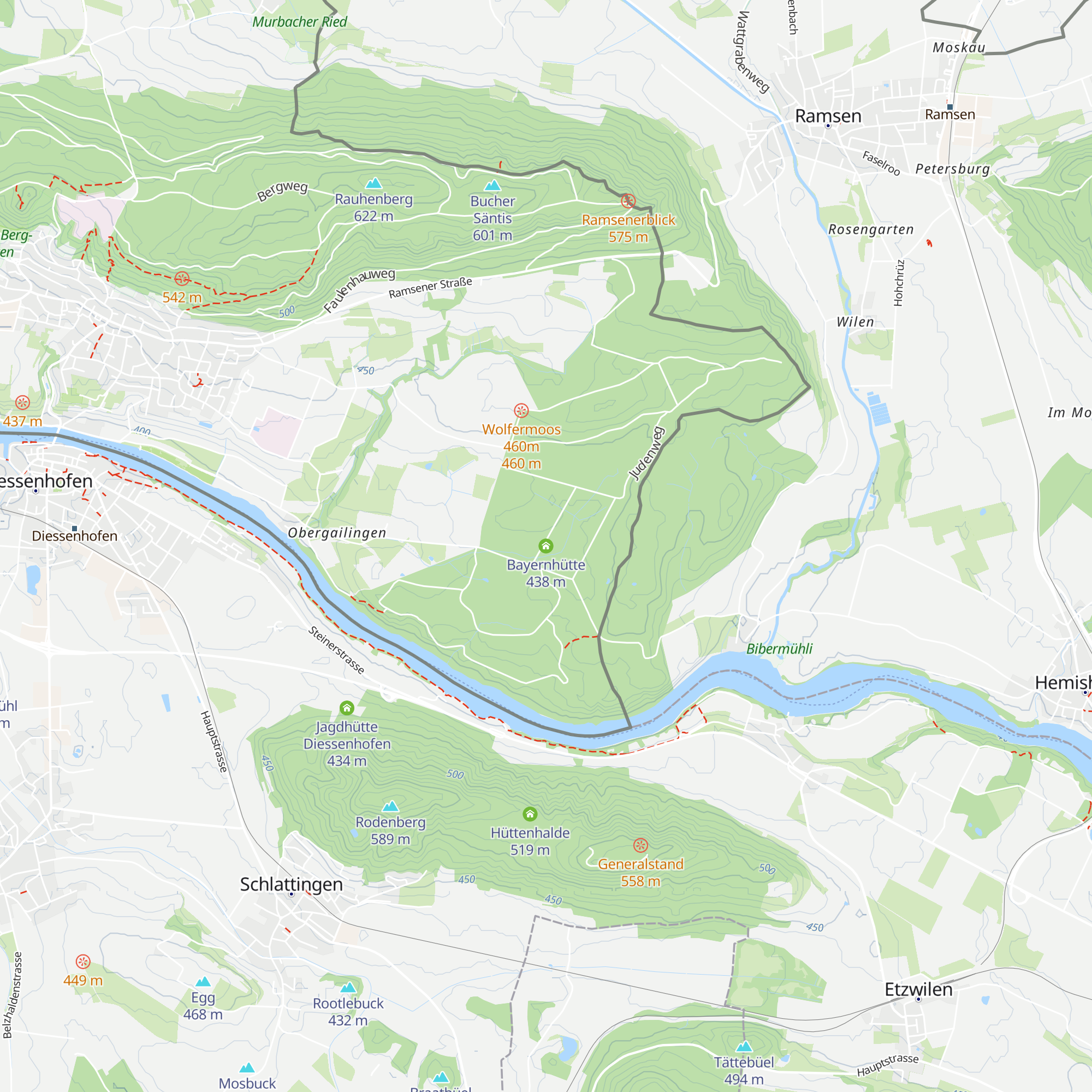 Bayernhütte map