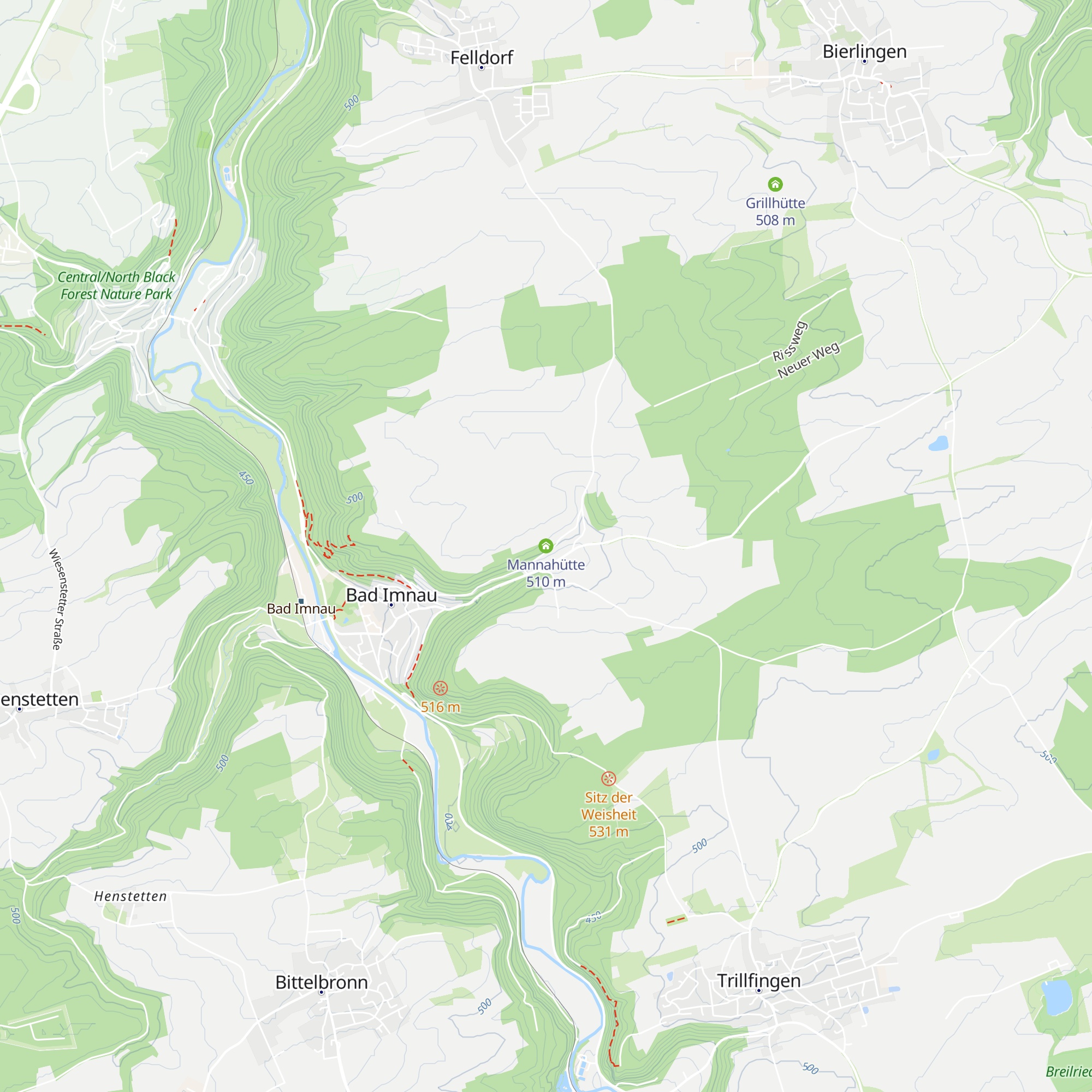 Mannahütte map