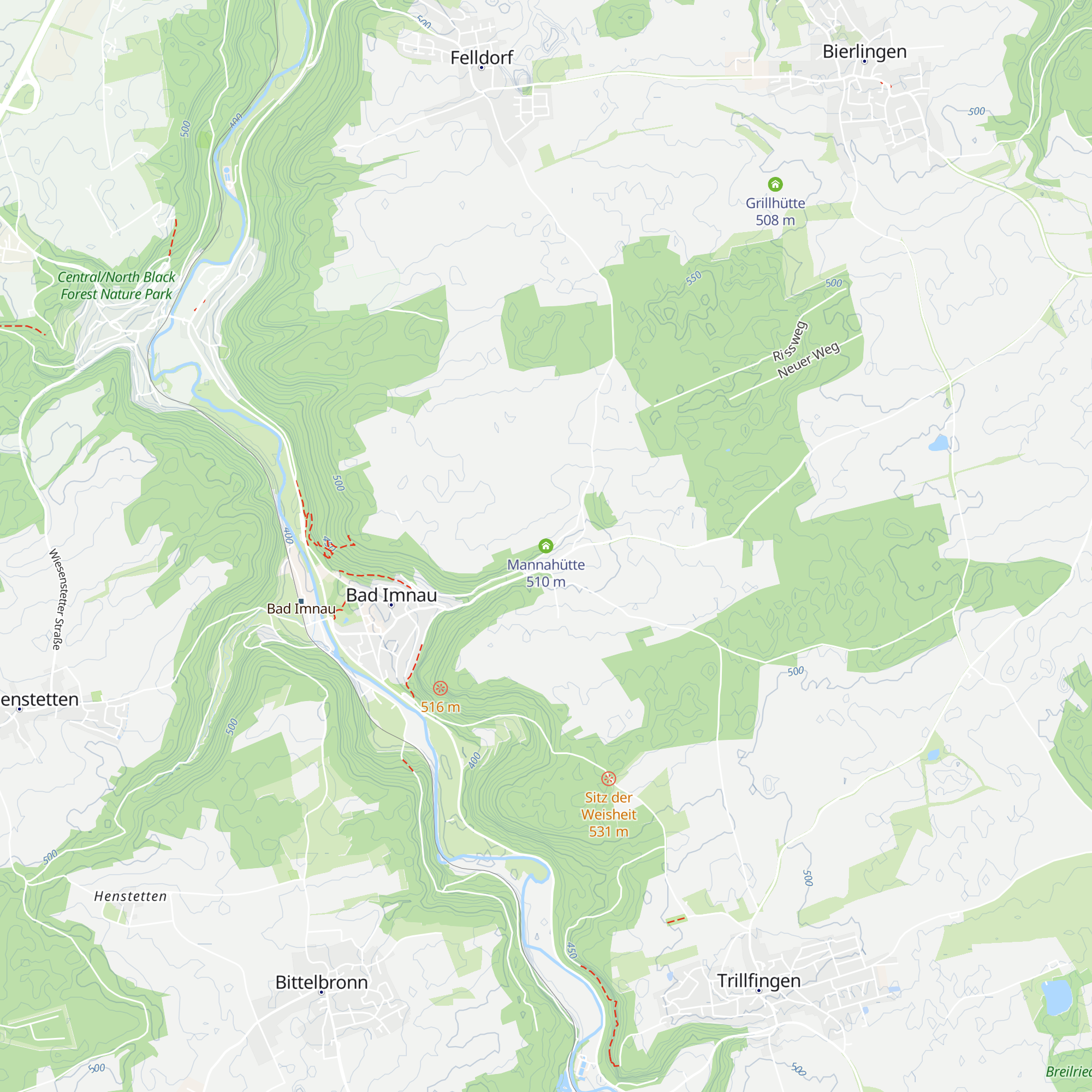 Mannahütte map