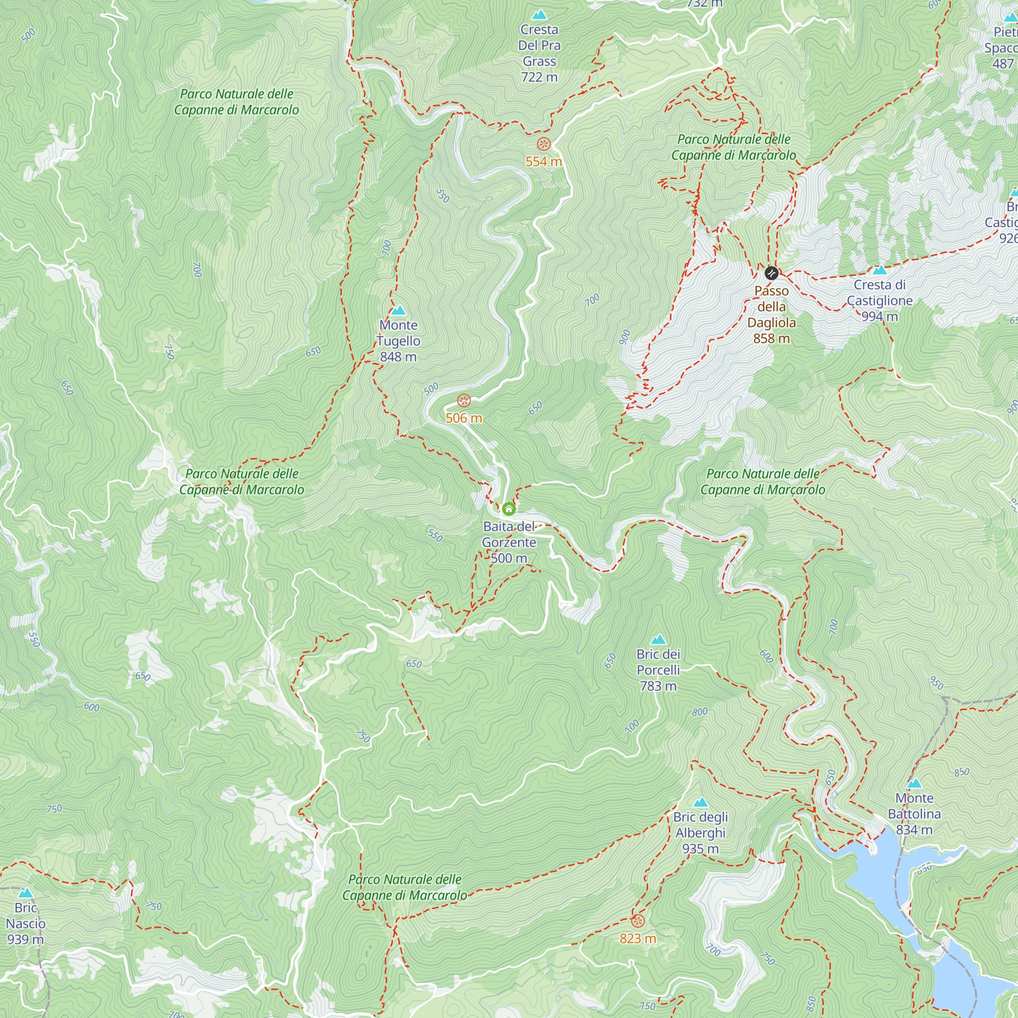Baita del Gorzente map