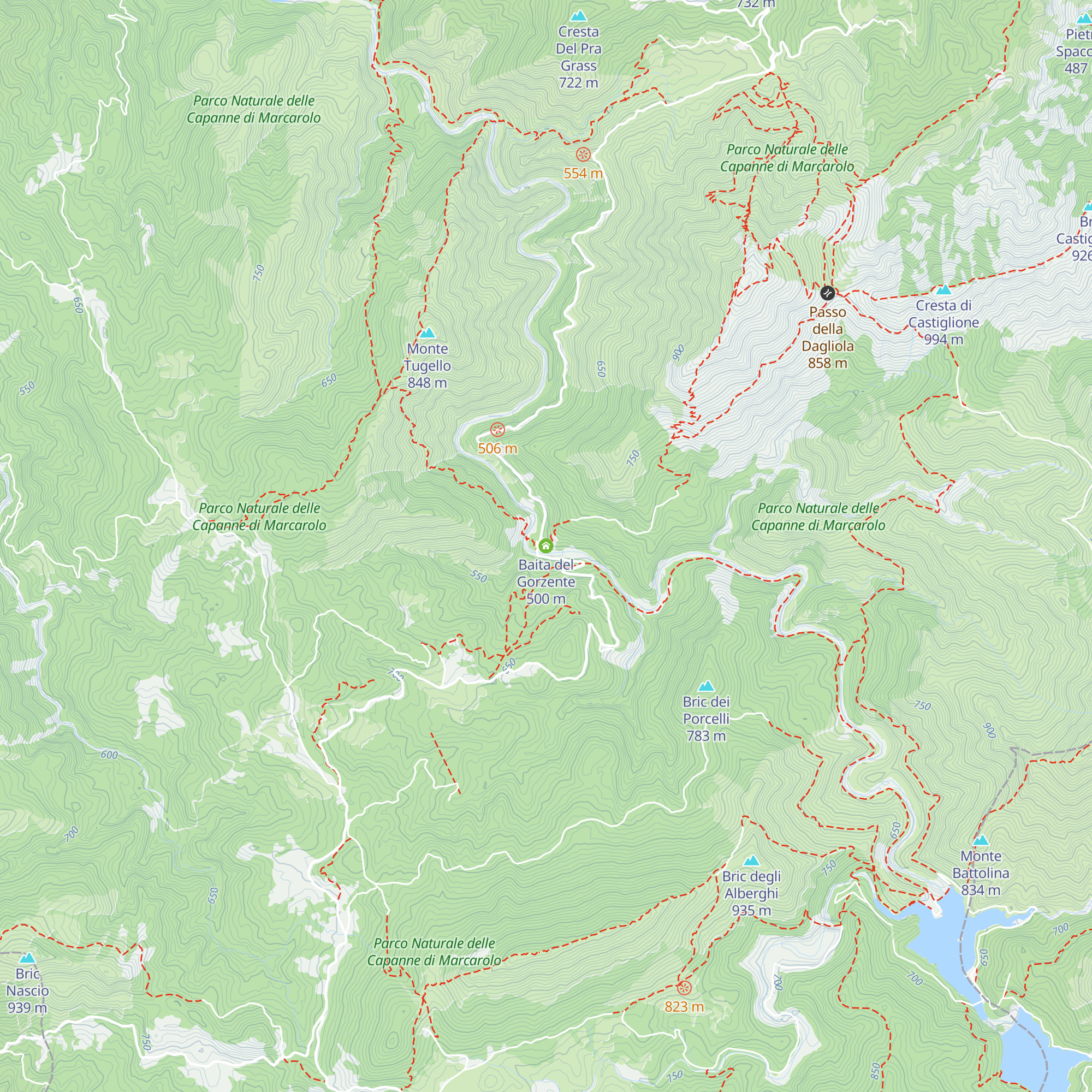 Baita del Gorzente map