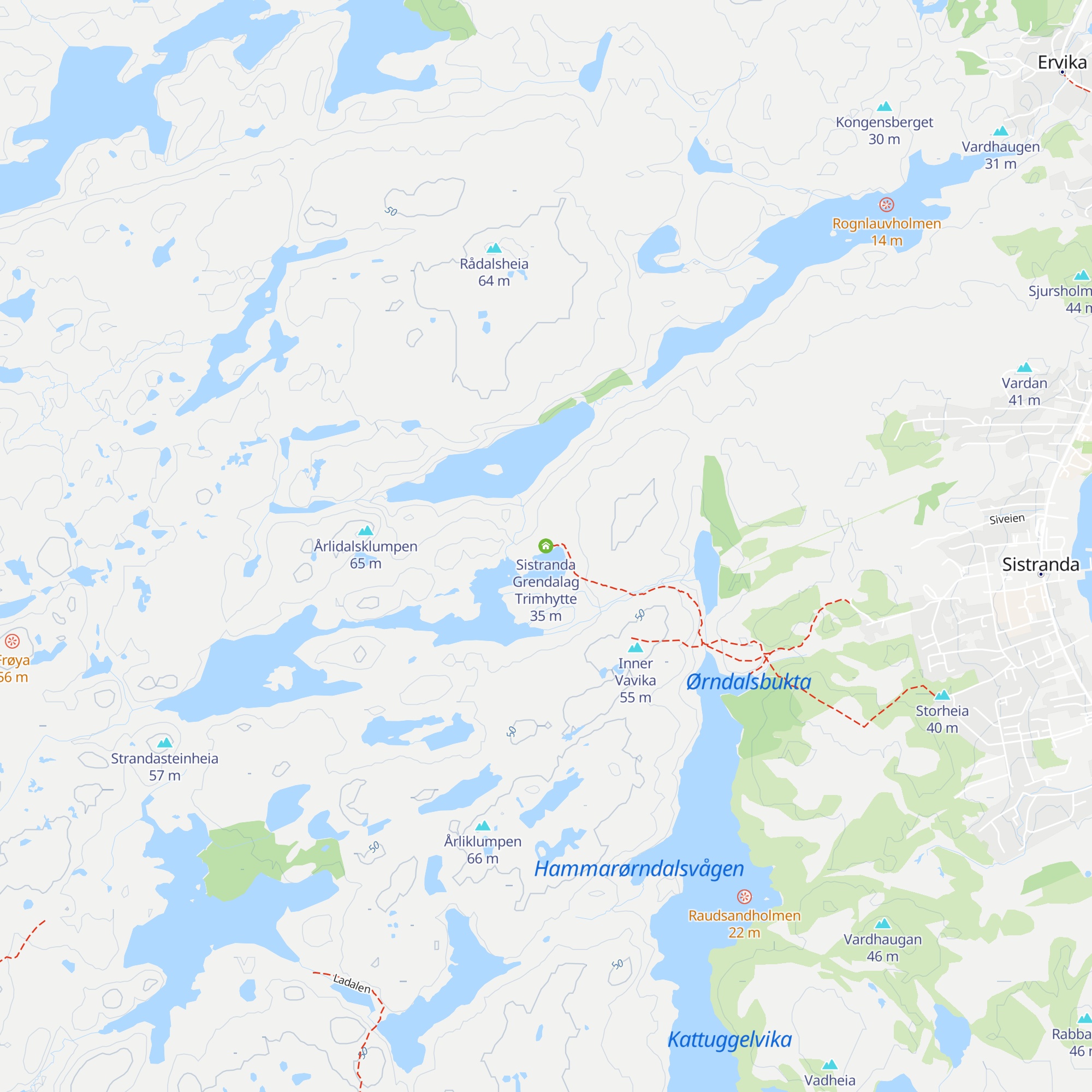 Sistranda Grendalag Trimhytte map