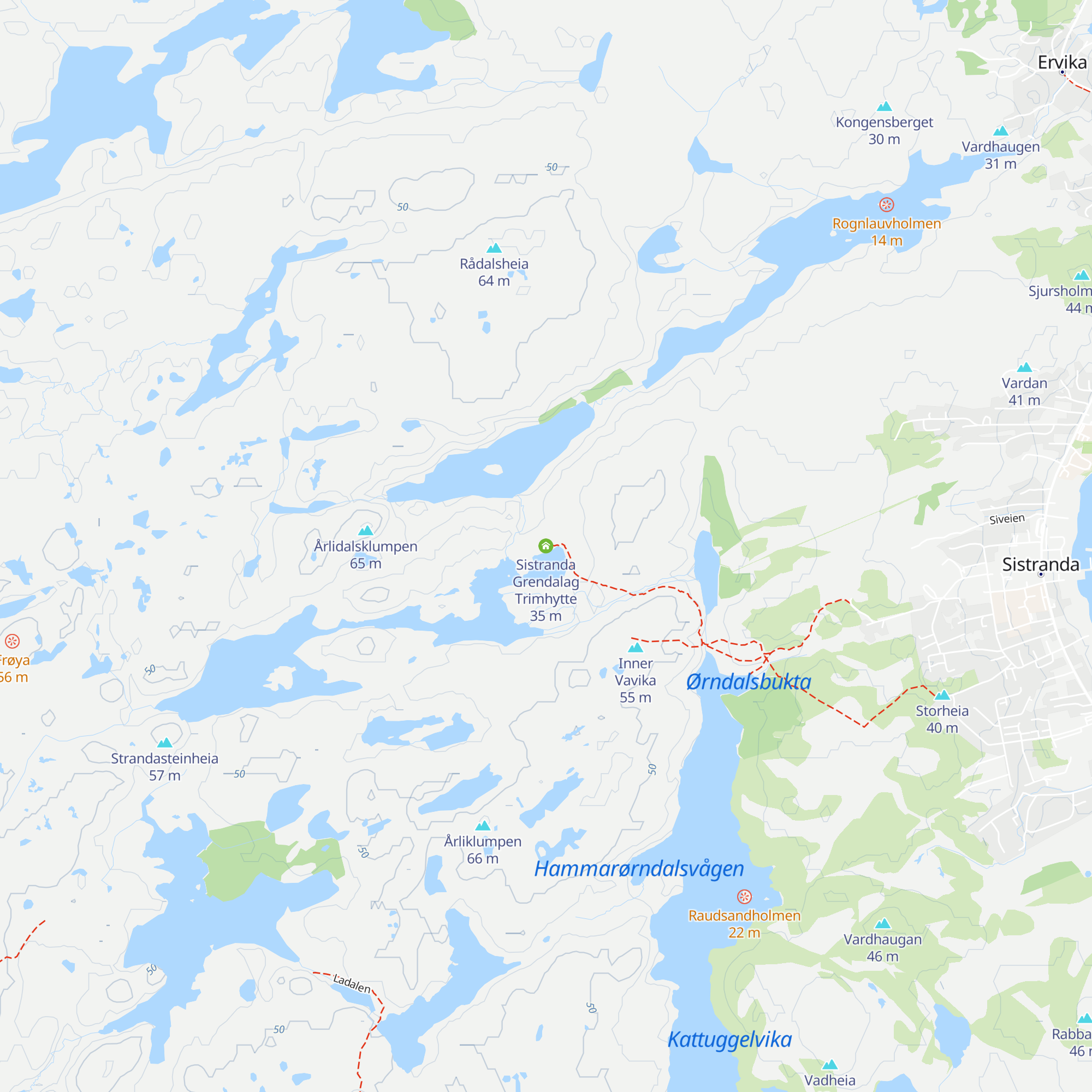 Sistranda Grendalag Trimhytte map