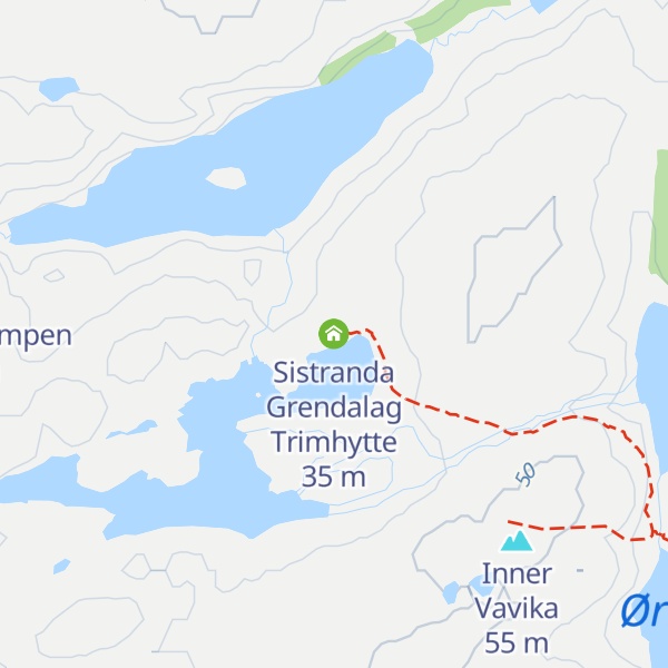 Map of Sistranda Grendalag Trimhytte