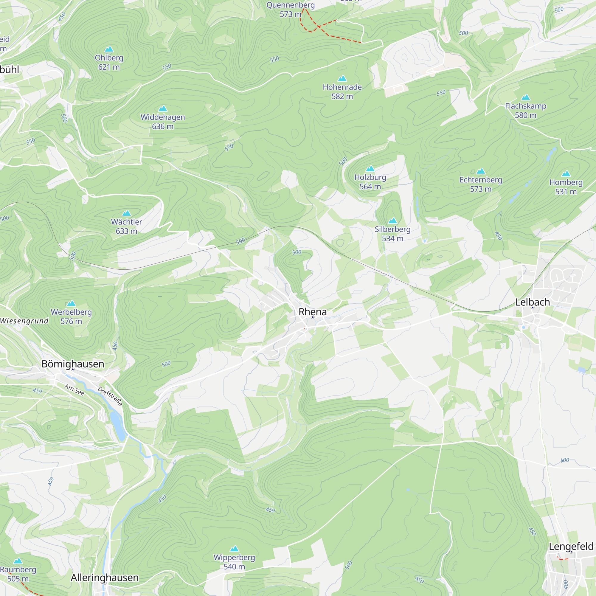 Grillhütte Rhena map