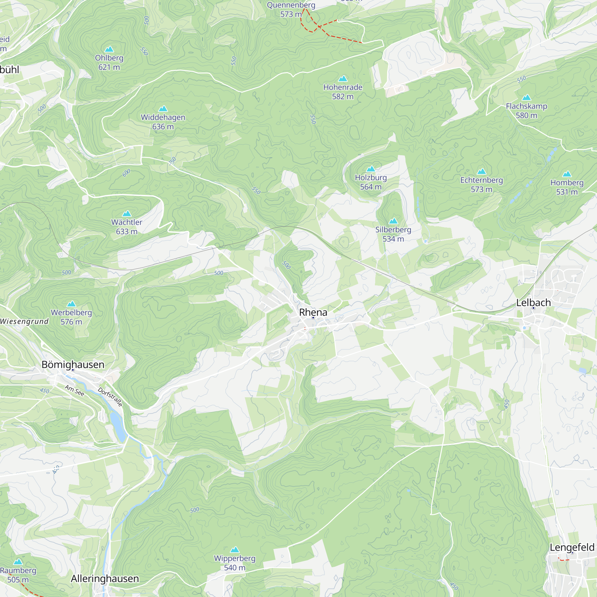 Grillhütte Rhena map
