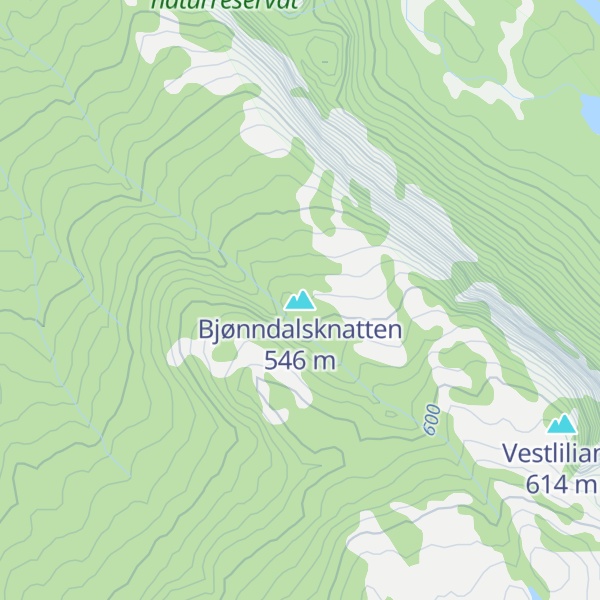 Map of Bjønndalsknatten