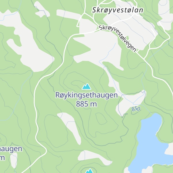 Map of Røykingsethaugen