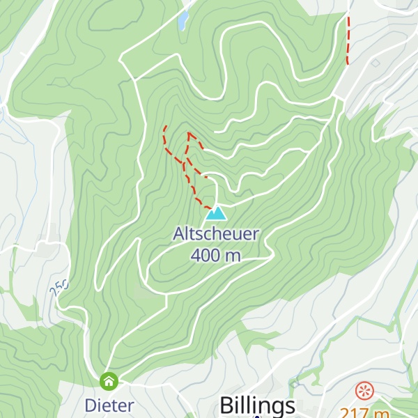 Map of Heuneburg-Hütte