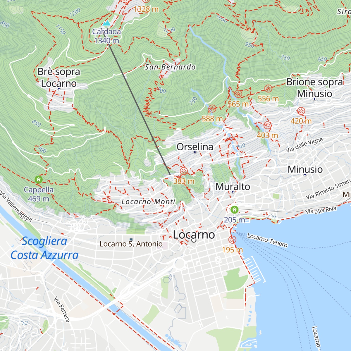 Funicolare map