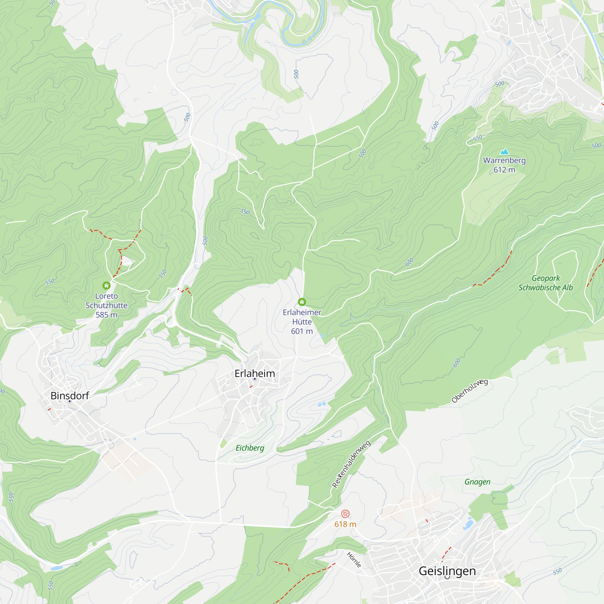 Erlaheimer Hütte map