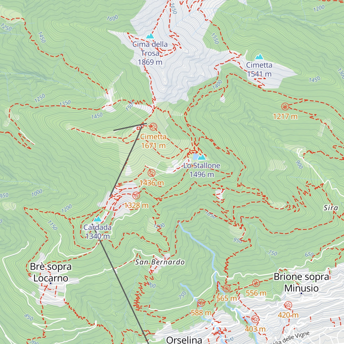 Capanna Cardada map