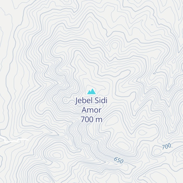 Map of Jebel Sidi Amor