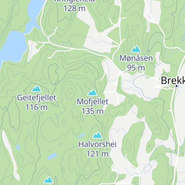 Map of Mofjellet