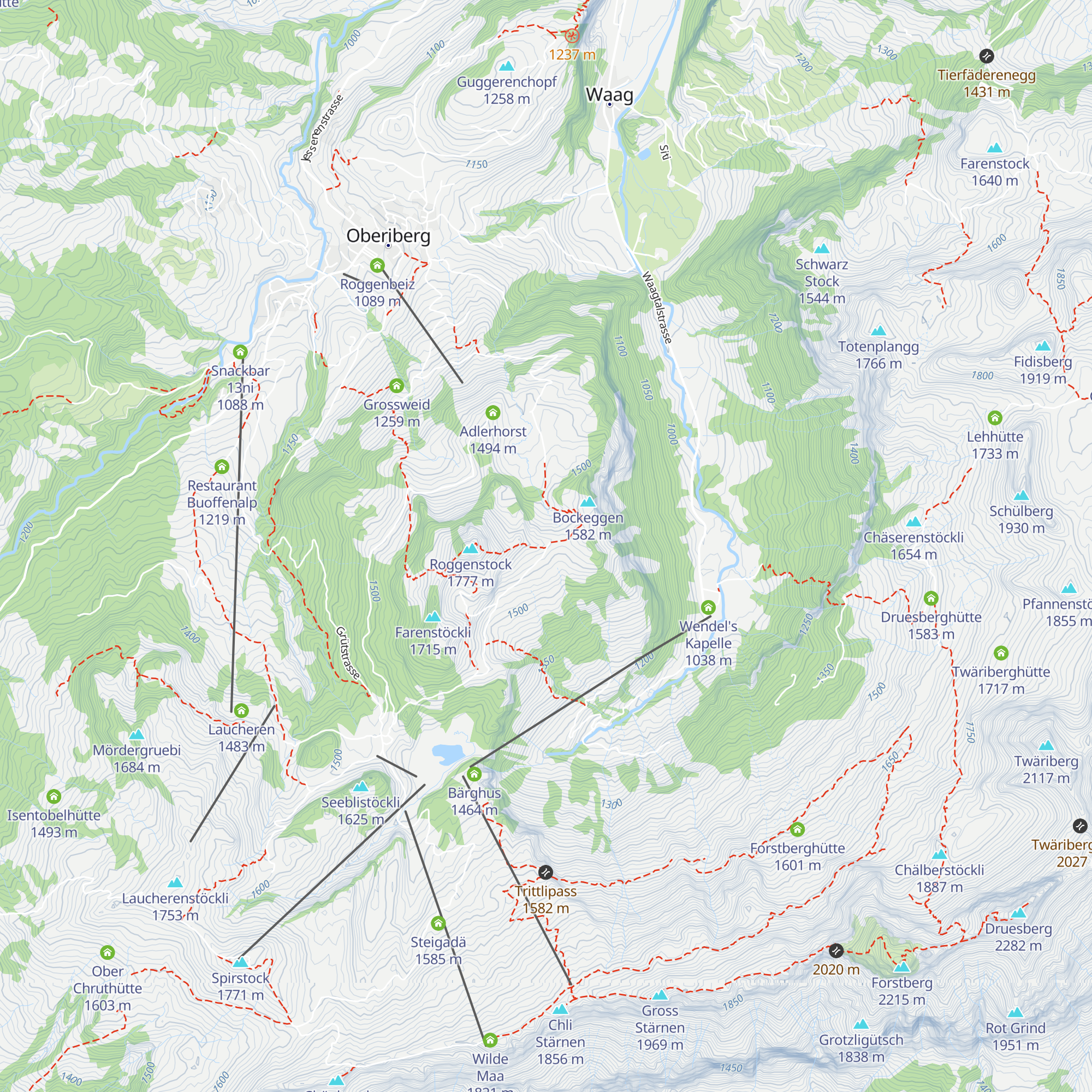 Alphütte Roggeneck map