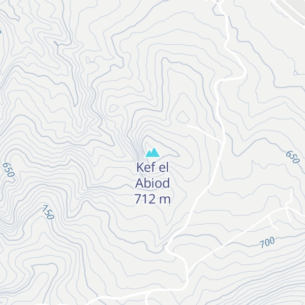 Map of Kef el Abiod