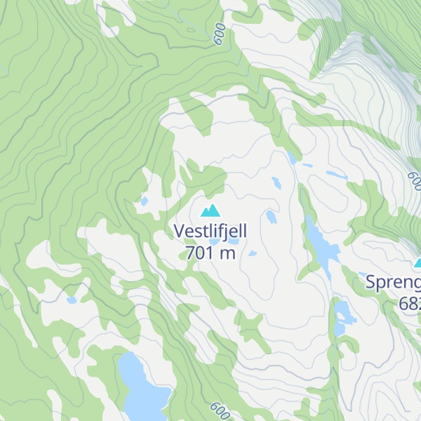 Map of Vestlifjell