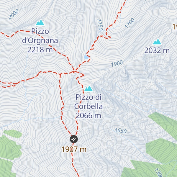 Map of Pizzo di Corbella