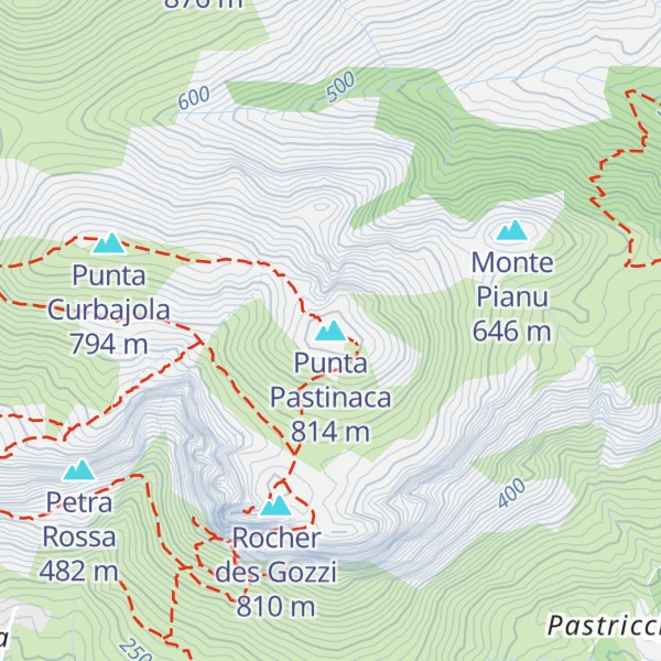 Map of Punta Pastinaca