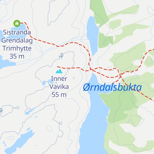 Map of Ytter Vavika