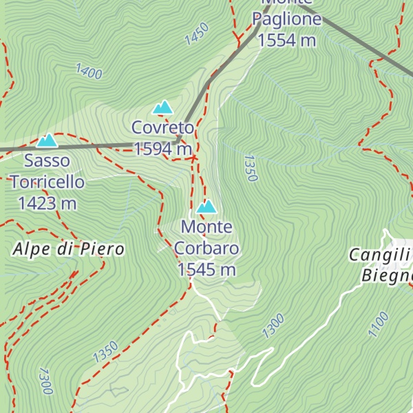 Map of Monte Corbaro