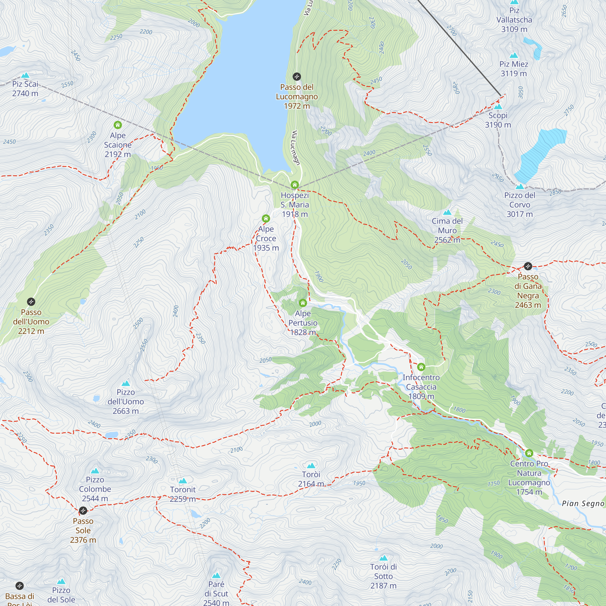 Alpe Pertusio map