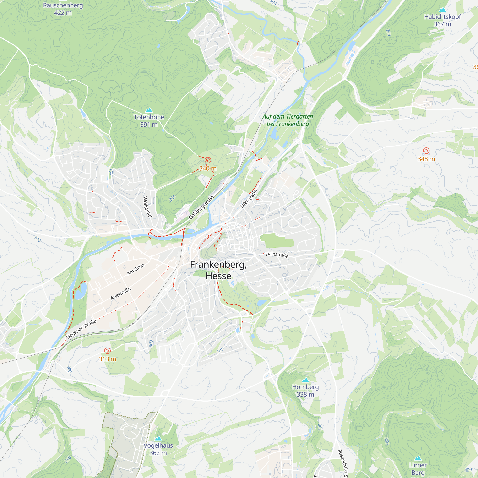 Ederbergland Touristik e.V. map