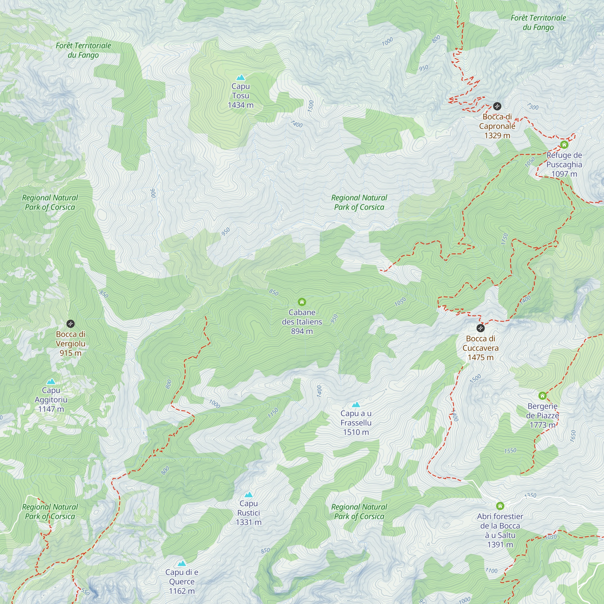 Cabane des Italiens map