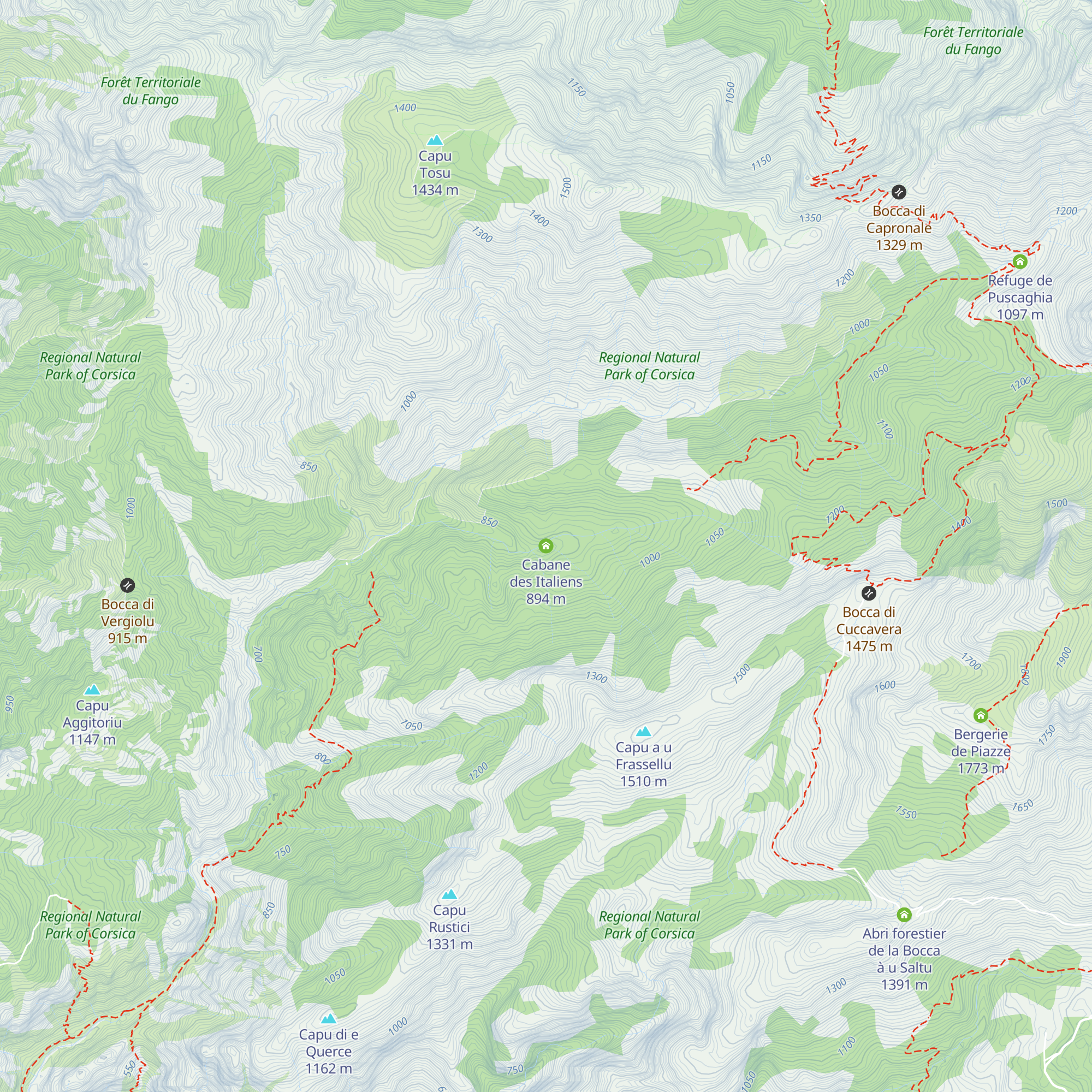 Cabane des Italiens map