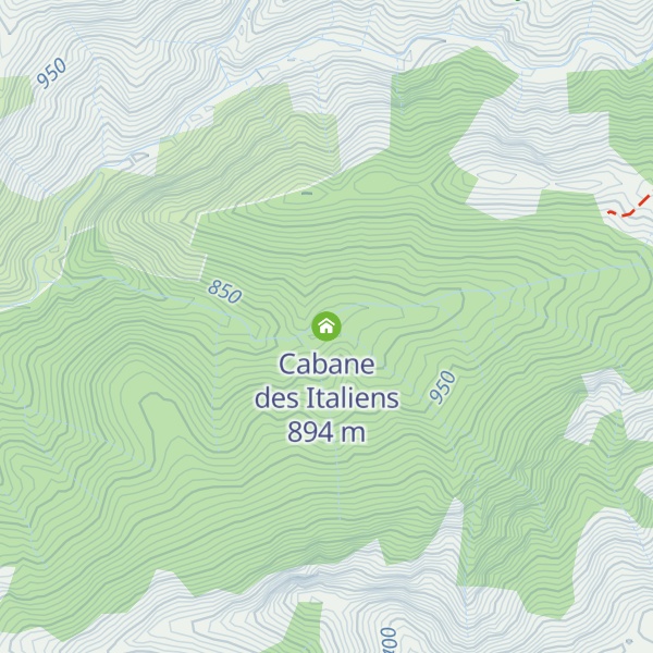 Map of Cabane des Italiens