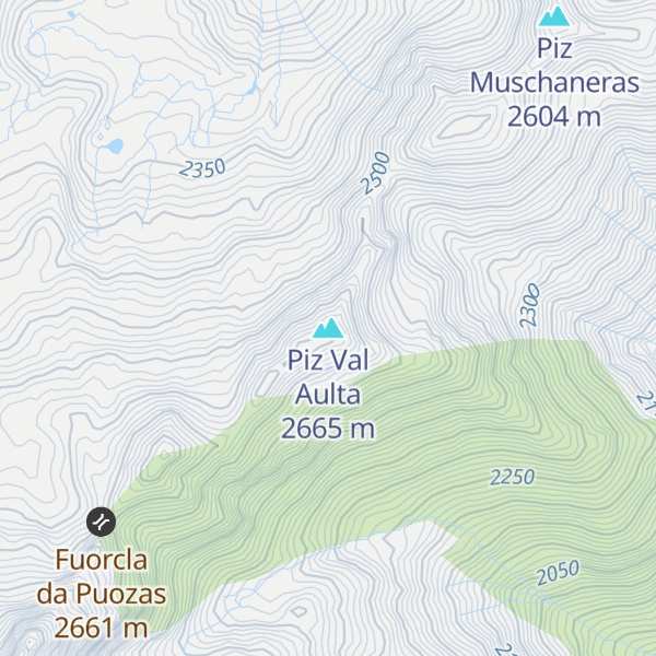 Map of Piz Val Aulta