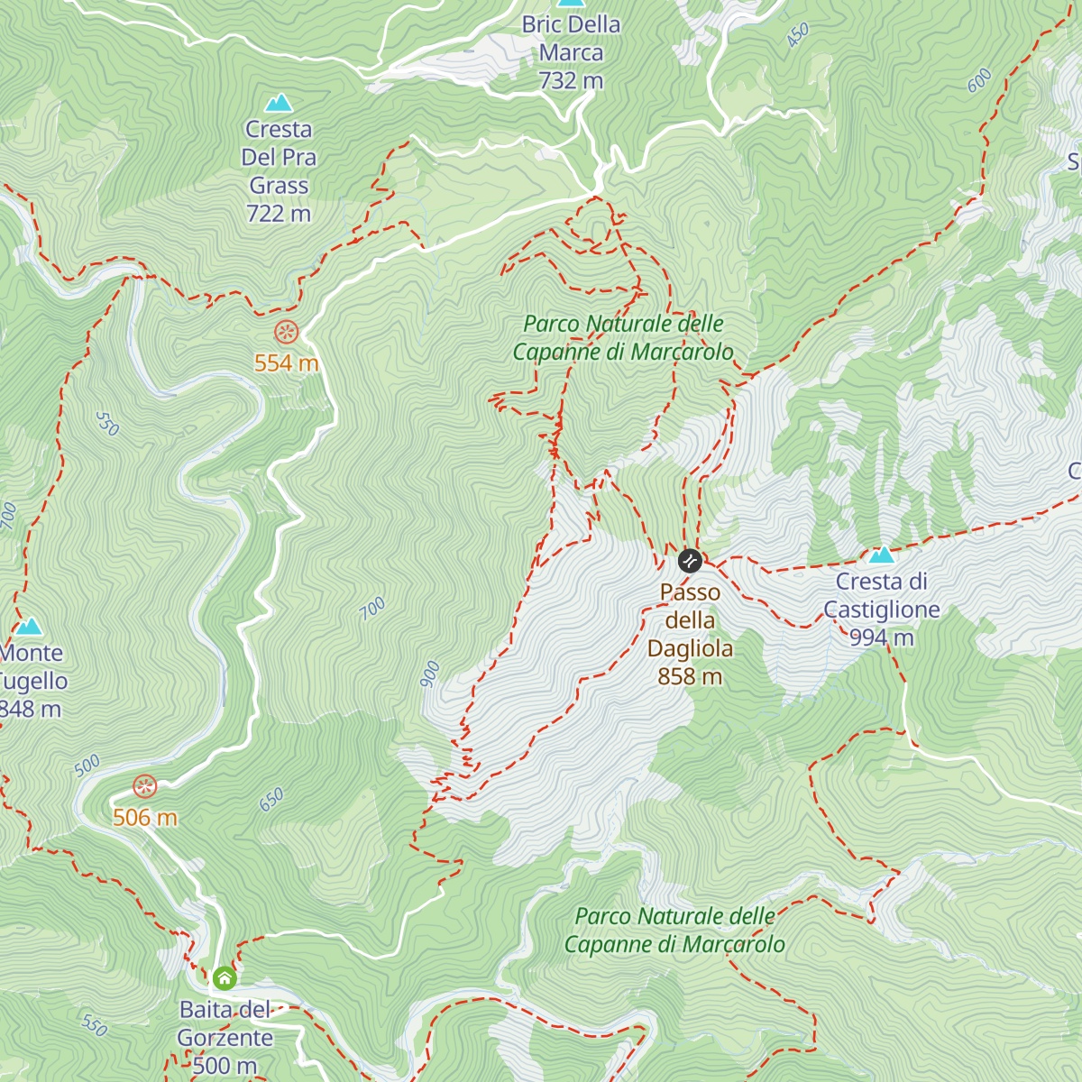 Rifugio monte Tobbio map