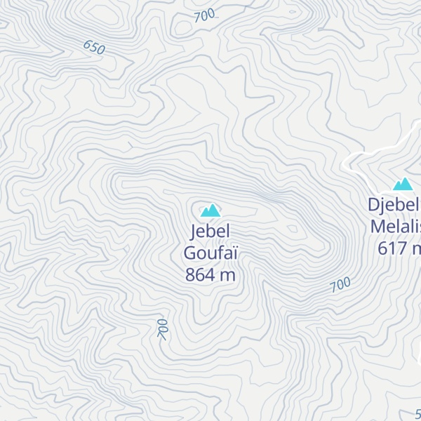 Map of Jebel Goufaï