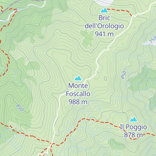 Map of Monte Foscallo