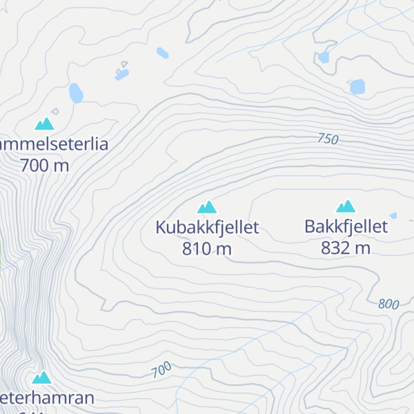 Map of Kubakkfjellet