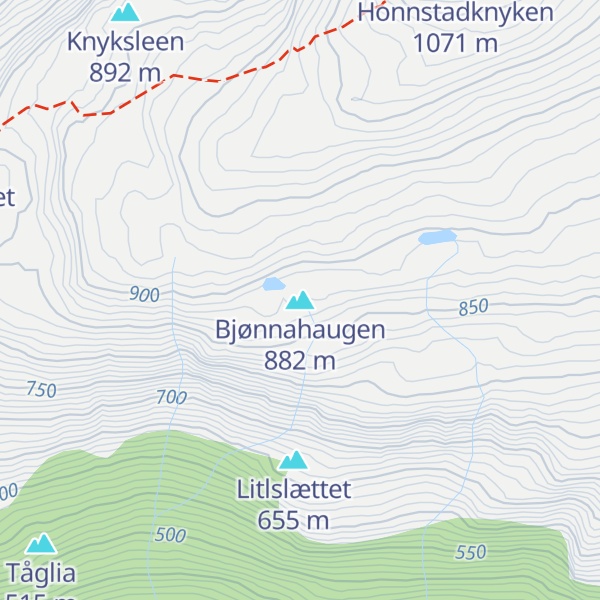 Map of Bjønnahaugen
