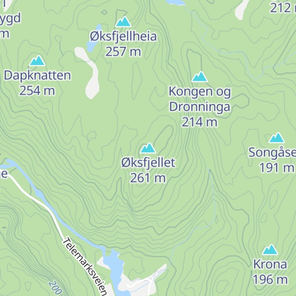 Map of Øksfjellet