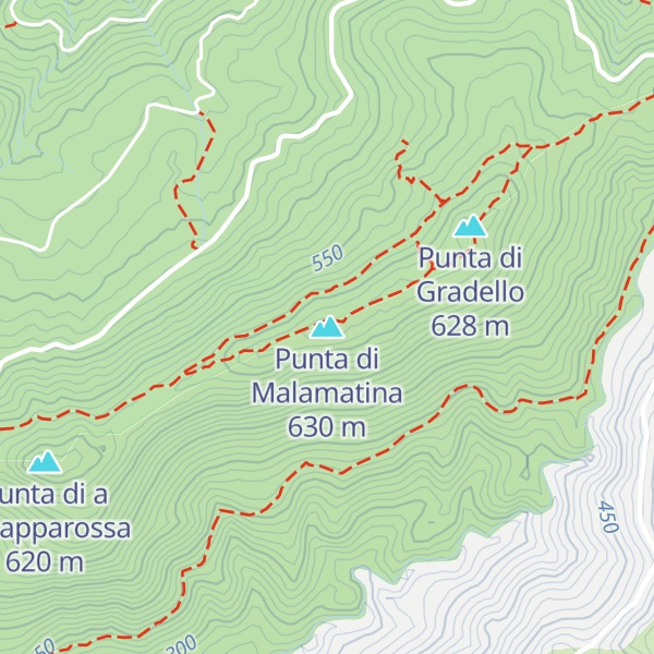 Map of Punta di Malamatina