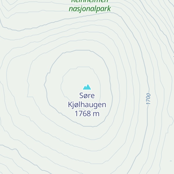 Map of Søre Kjølhaugen