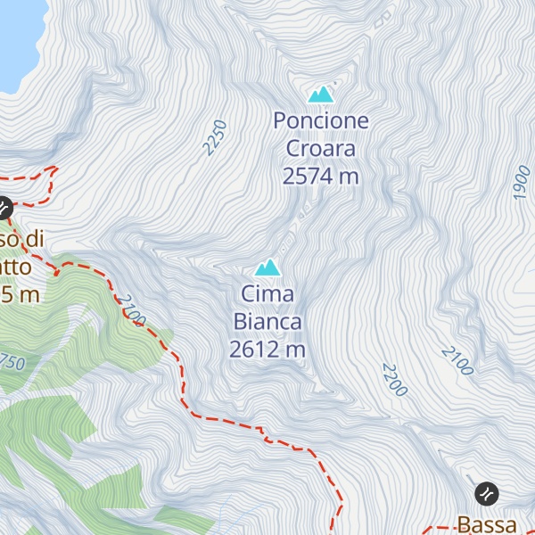 Map of Cima Bianca
