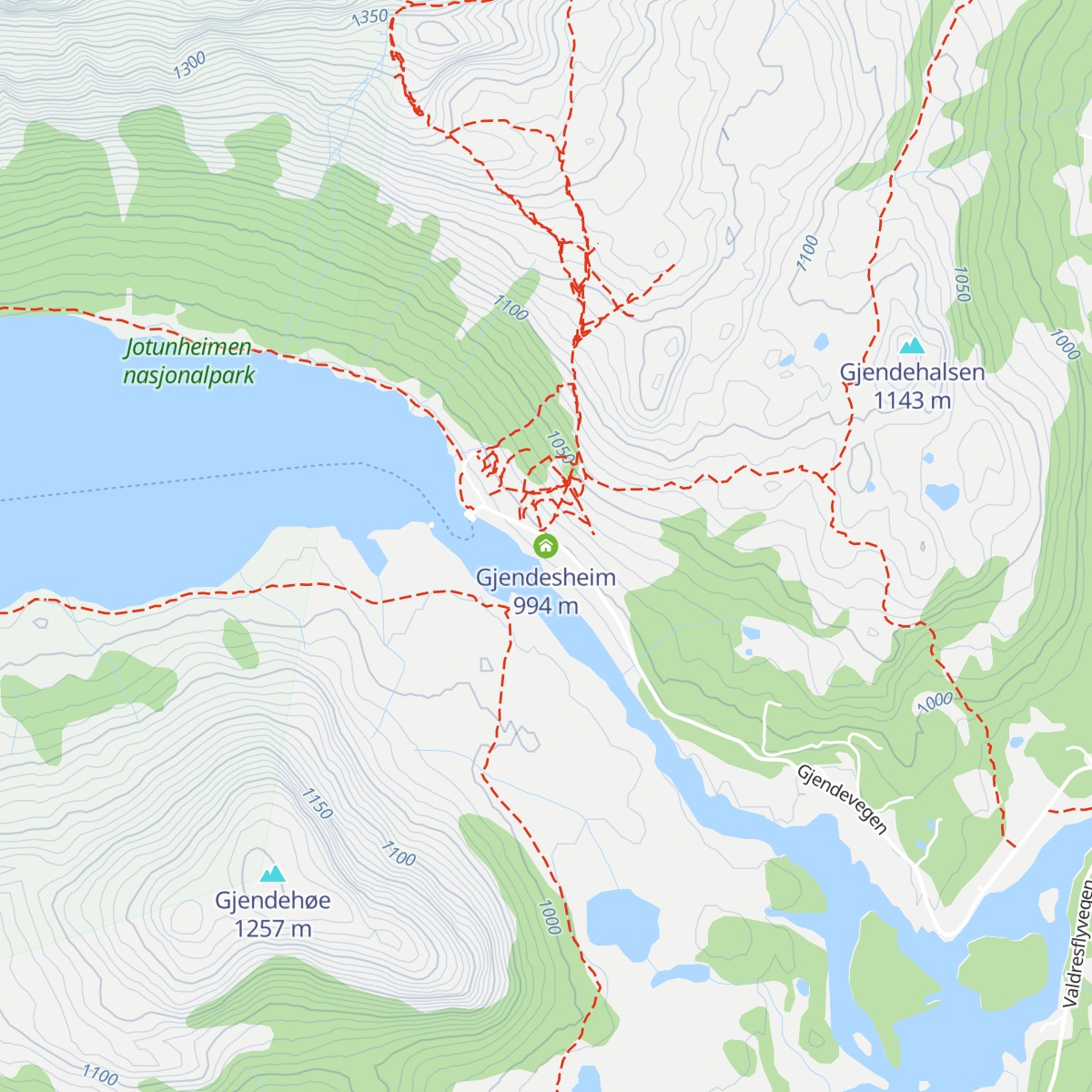 Gjendesheim map