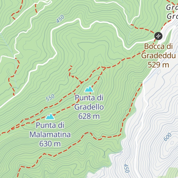 Map of Punta di Gradello