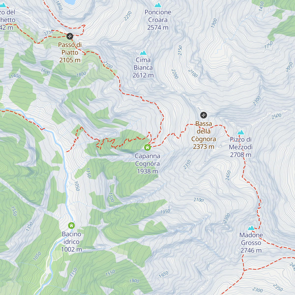 Capanna Cognóra map