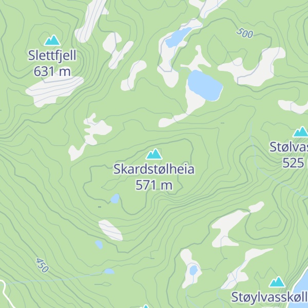 Map of Skardstølheia